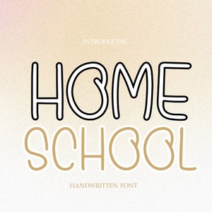 HOMESCHOOL  font -note Font, Modern Font, 70s Font, Cricut Fonts, Procreate Fonts, Fonts for Cricut, Bubbly Font
