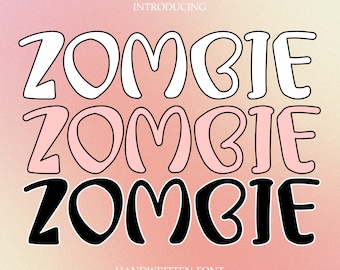 Zombie Font – Groovy Handwritten Font for Cricut & Procreate