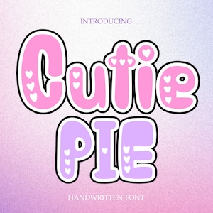 Valentine font -Groovy Font, Modern Font, Display  Font, Cute Font, Cricut Fonts, Procreate Fonts, Bubbly Font ,70 s font, Handwritten font