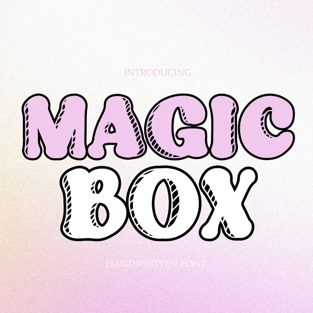 Magic Box Font- Groovy Font, Modern Font, Hippie Font, 70s Font, Cricut ...