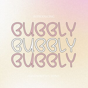 BUBBLY font -Cute font ,Groovy Font, Modern Font, Hippie Font, 70s Font, Cricut Fonts, Procreate Fonts, Fonts for Cricut, Bubbly Font