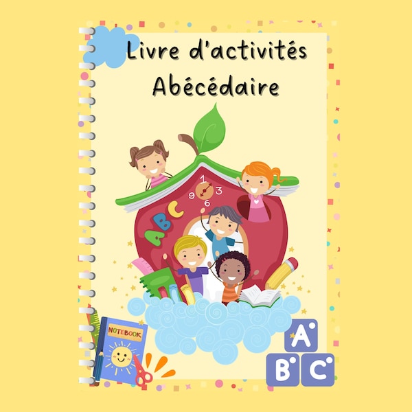 Abécédaire PDF pour enfant, livre d’activité, jeu éducatif, imprimer, activité, quietbook - Livre d'Activités Stimulant pour Enfants