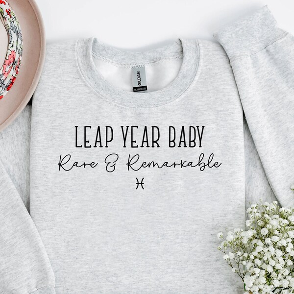 Leapling Sweatshirt, Rare And Remarkable, Leap Year Baby T-Shirt, Leap Birthday T-shirt, Leap Year Miracle 2024, Leaper Crewneck