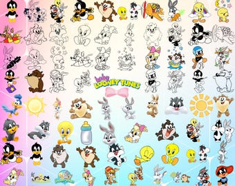 Pacchetto SVG PNG di cartoni animati per bambini, set di clipart di coniglietti carini, design per sublimazione di feste per bambini, file di taglio Cricut, pacchetto di carta digitale