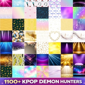 Kpop Demon Hunters PNG bundle with Saja Boys Huntrix graphics SVG alphabet and font for shirts stickers sublimation and digital design use