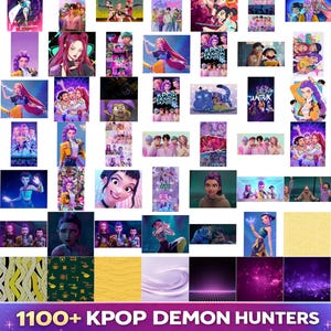 Kpop Demon Hunters PNG bundle with Saja Boys Huntrix graphics SVG alphabet and font for shirts stickers sublimation and digital design use