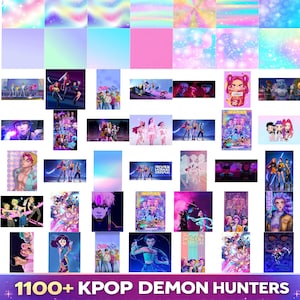 Kpop Demon Hunters PNG bundle with Saja Boys Huntrix graphics SVG alphabet and font for shirts stickers sublimation and digital design use