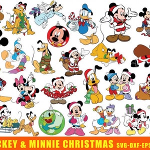1500+ Mickey Mouse Magical Holiday Cut Files for Cricut and Silhouette Studio. Christmas Best Friends Clipart Bundle, Christmas Carton