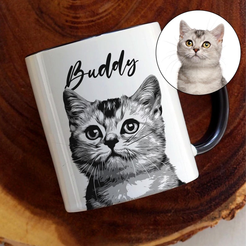 Custom Dog Face Mug Custom Dog Face Gift Custom Pet Portrait Etsy