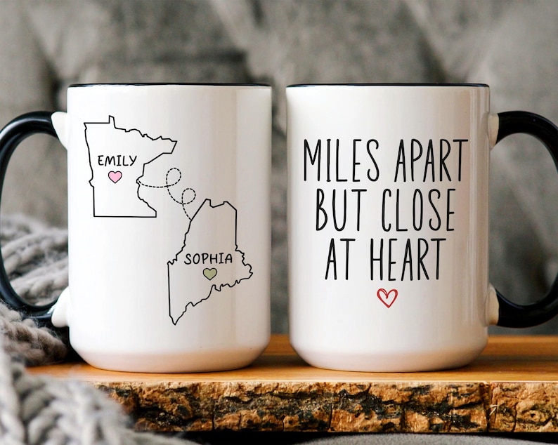 Personalized Miles Apart but Close at Heart Graduation Gift Ideas for Sisters 
