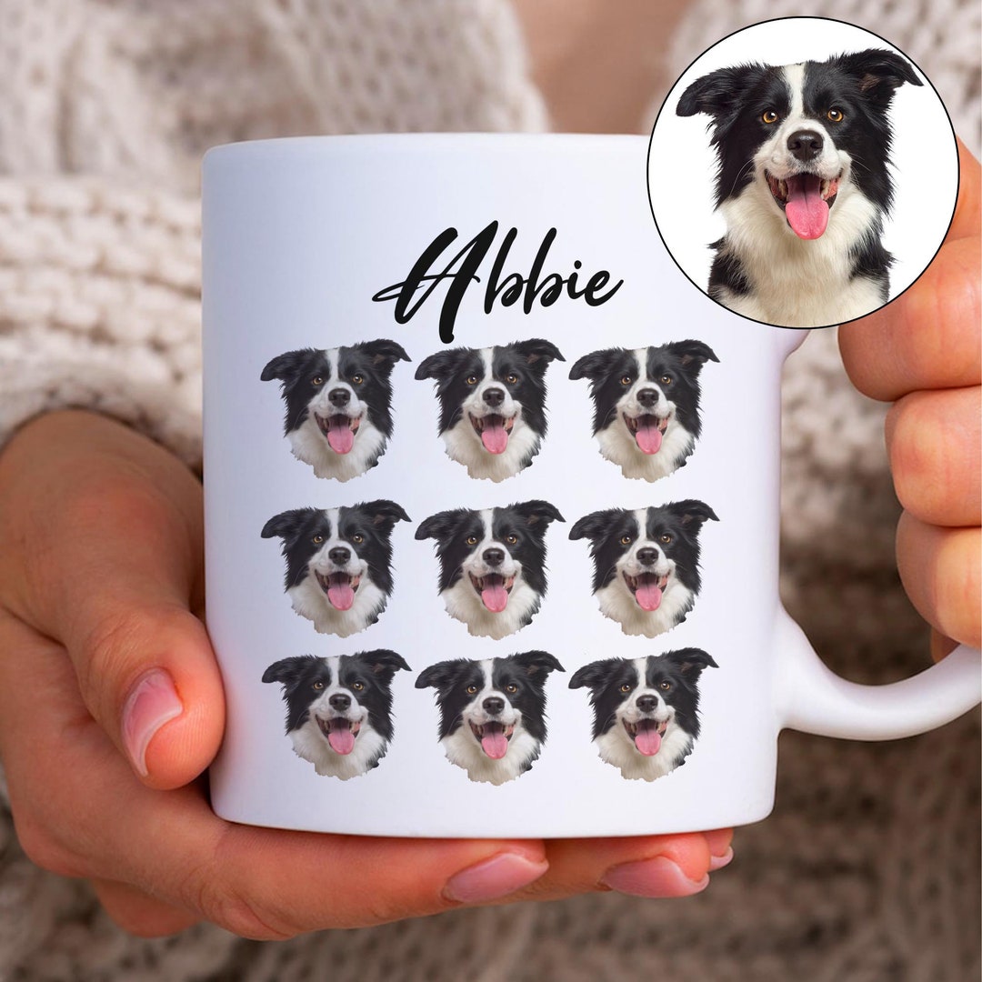 Custom Dog Portrait Mug Custom Dog Portrait Gift Custom Dog Face Mug