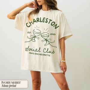 Charleston Bachelorette Shirt Custom Location Bachelorette Party Shirt Custom Beach Bach Classy Tshirt Luxury Bridal Party Merch Tropical