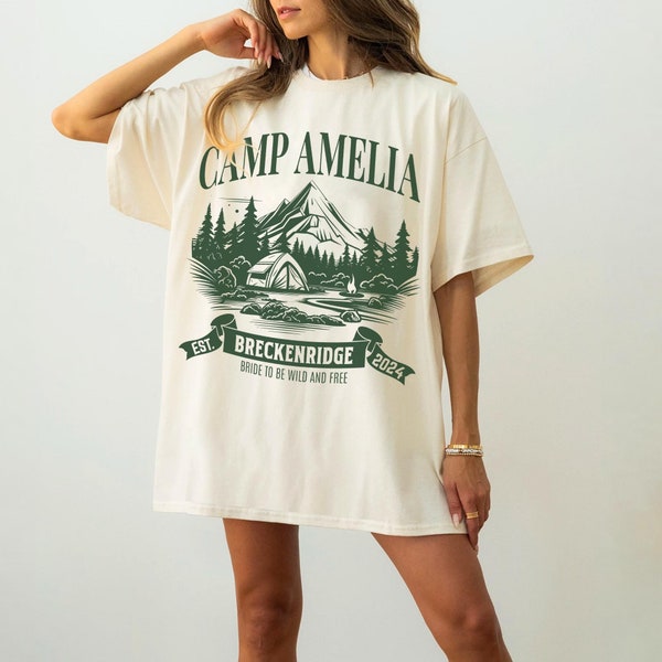 Custom Camp Bachelorette Party Shirt Vintage Camping Bachelorette Tshirt Mountain Bride Tee Camp Themed Bachelorette Hiking Bridal Party