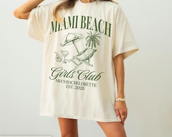 Miami Bachelorette Shirt Custom Location Bachelorette Party Shirt Beach Bachelorette Tshirt Personalized Tropical Bachelorette Bridal Party