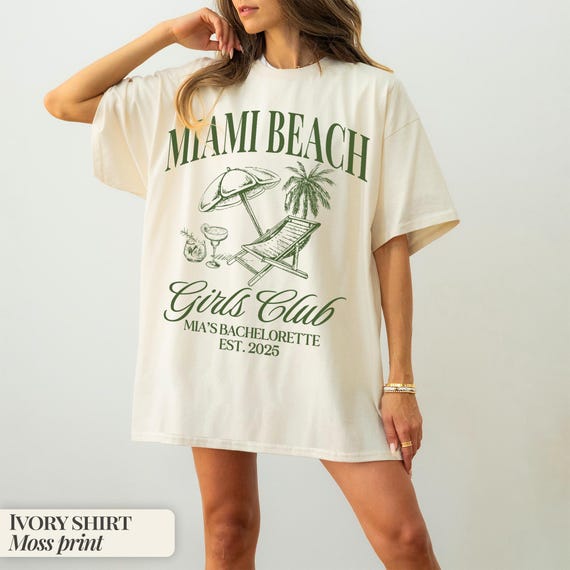 Miami Bachelorette Shirt Custom Location Bachelorette Party Shirt Beach Bachelorette Tshirt Personalized Tropical Bachelorette Bridal Party