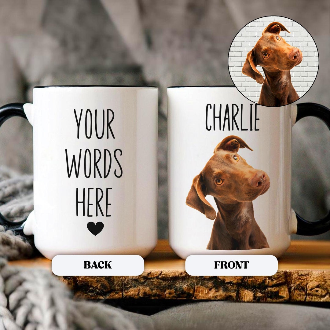 Custom Pet Photo Mug Custom Pet Photo Gift Custom Dog Face Mug Etsy
