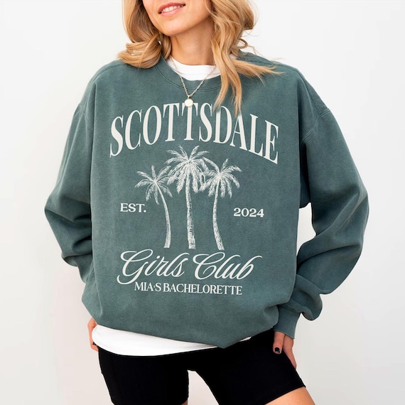 Custom Bachelorette Party Sweatshirt Comfort Colors Luxury Bachelorette Merch Personalized Location, Social Cocktail Club, Bridal Party Gift