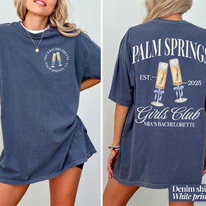 Palm Spring Bachelorette Shirt Custom Beach Bachelorette Party Shirt Charleston Social Cocktail Club, Luxury Bridal Party Merch Tropical Tee