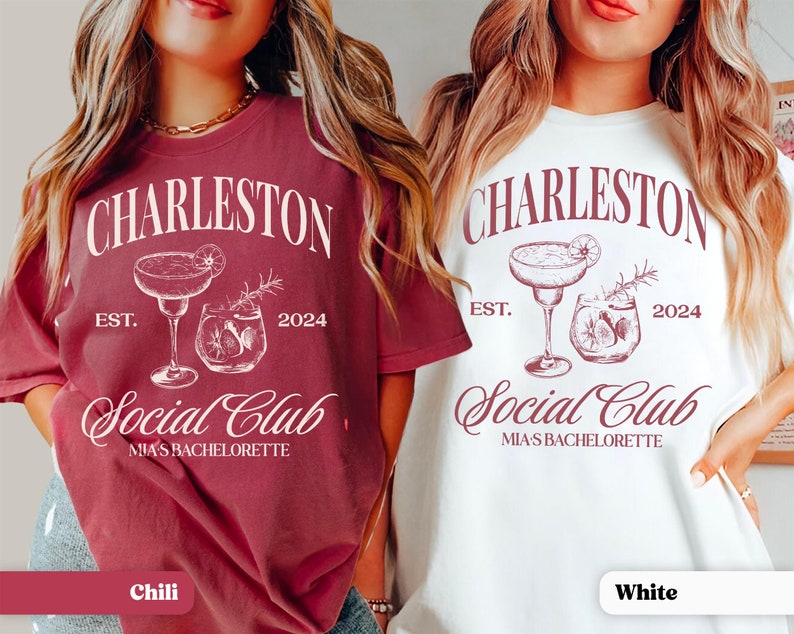 Charleston Bachelorette Shirt Custom Location Bachelorette Party Shirt Custom Beach Bach Classy Tshirt Luxury Bridal Party Merch Tropical image 10
