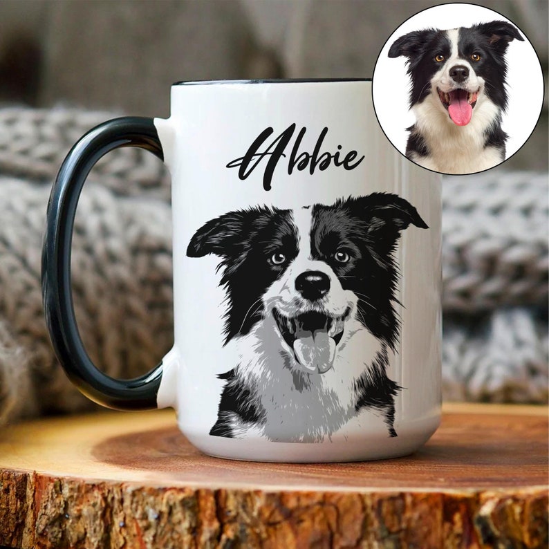 Custom Dog Face Mug Custom Dog Face Gift Custom Pet Portrait Etsy