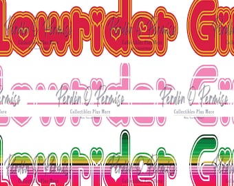 Lowrider Girl Digital Art | High Resolution PNG | Clear Transparent Background | Perfect for DTF, DTG or Sublimation Printing | Digital File