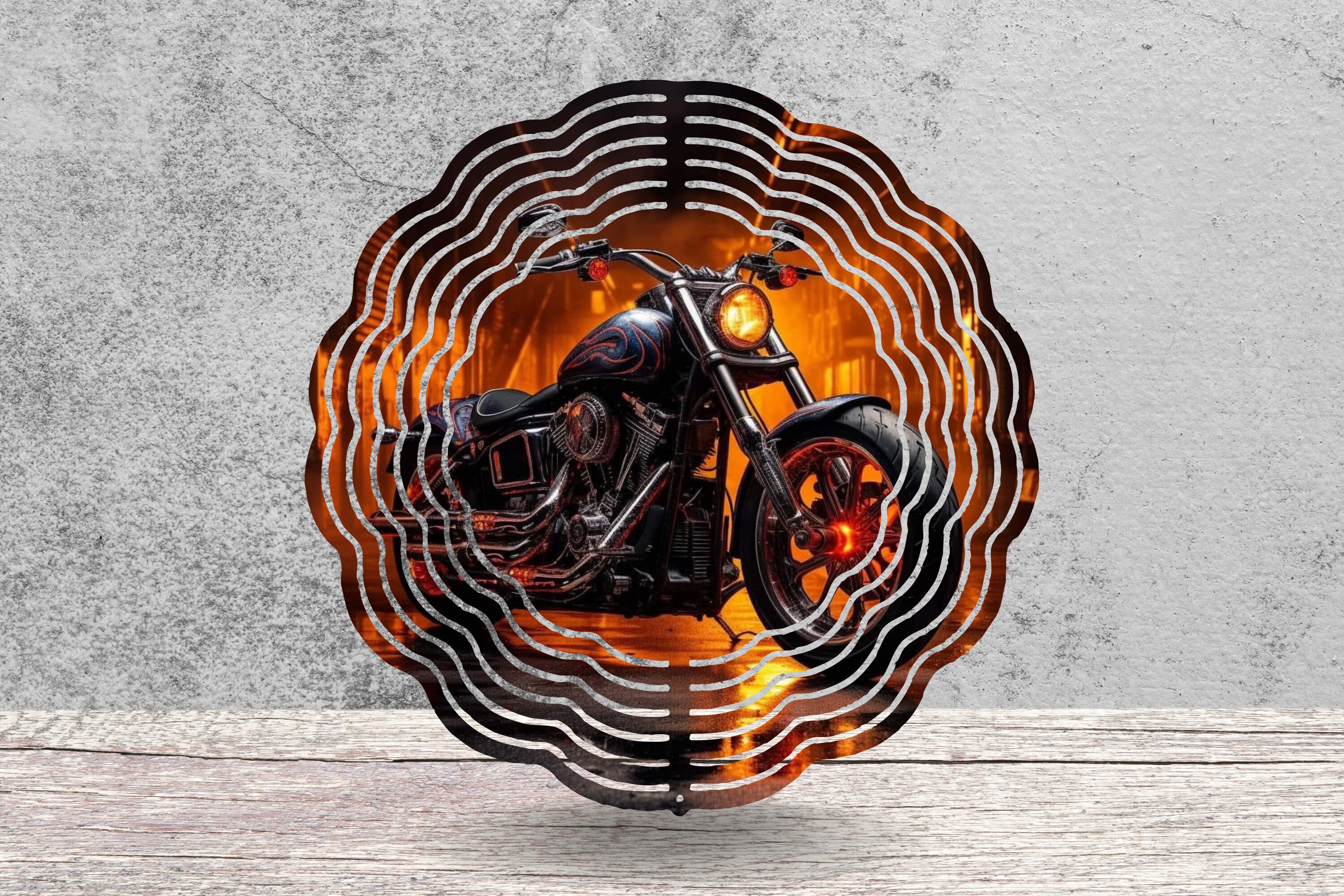 Motorcycle Wind Spinner, Garden Wind Spinner, Motorcycle Yard Decor ...