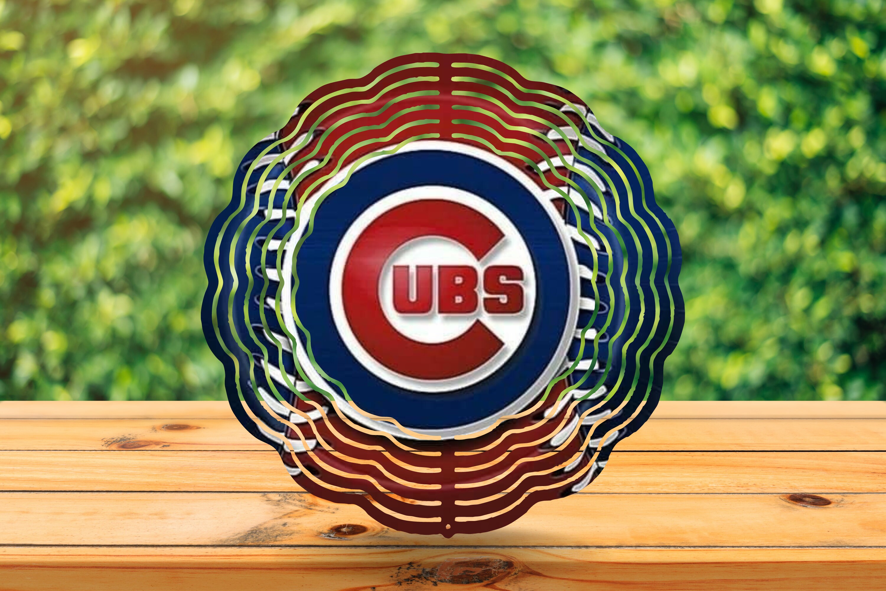 Cubs Wind Spinner, Garden Wind Spinner, Chicago Yard Decor, Metal Art ...