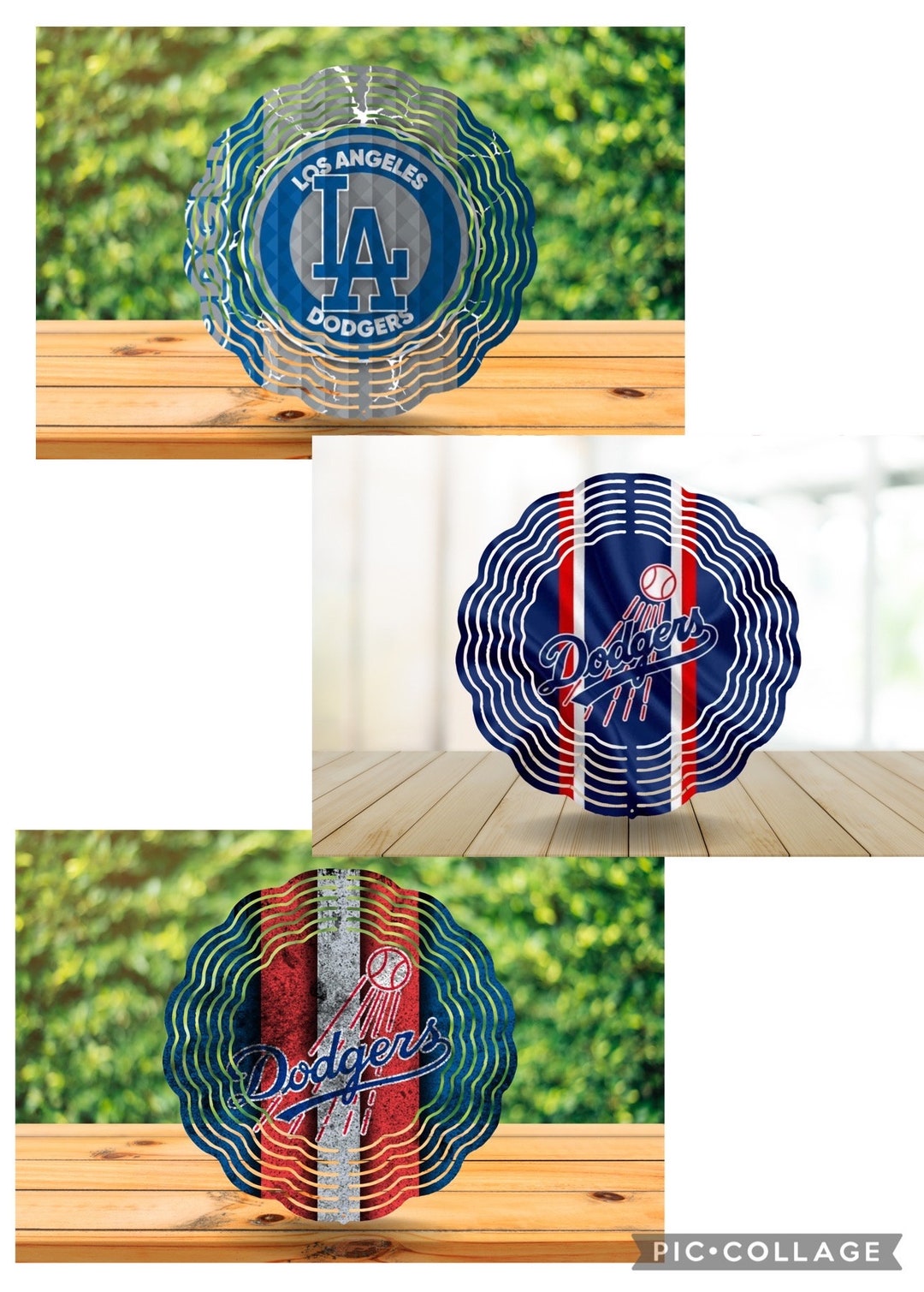 Dodgers Wind Spinner, Garden Wind Spinner, Los Angeles Yard Decor