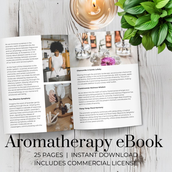Done for you aromatherapy for relaxation ebook, PLR, Rebrandable, Commerical license