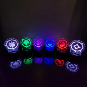 Luzes noturnas MTG Mana - Decoração para jogos, ótima ideia de presente!