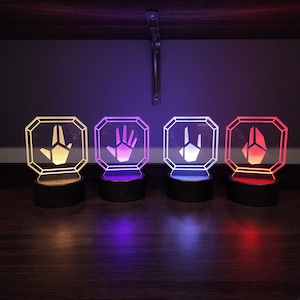 Metroid Prime Beam Upgrade Night Lights - Gaming Decor,  Great Gift Idea!