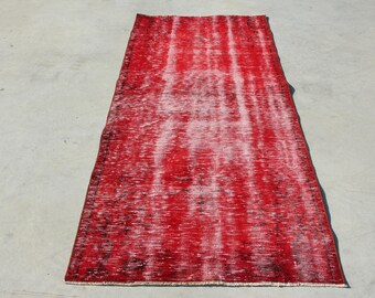 トルコヴィンテージラグ ロングランナー 220×72.5 ネイビーブルー