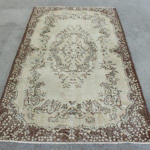 Turkish Rug, 4x7 Area Rugs, Vintage Rug, Anatolian Rug, Rugs For Bedroom, 4x6.9 ft Beige Rug, Authentic Vintage Turkish Rug, Wool Rug,