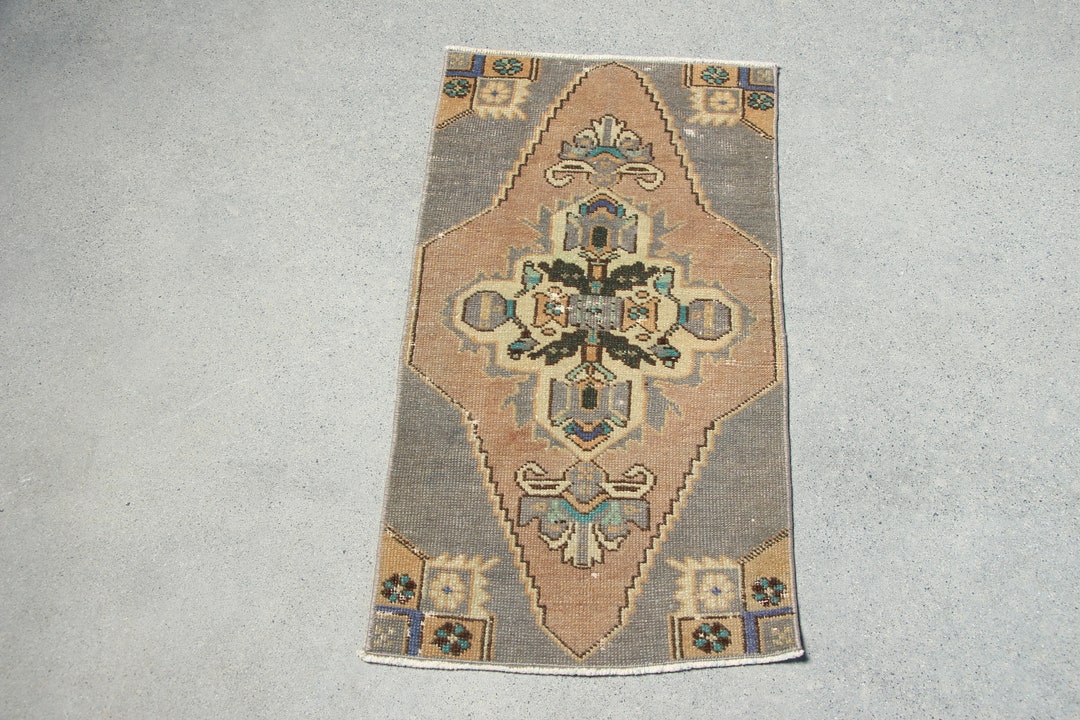Vintage Rug Turkish Small Antique Rugs for Bathroom 1.4x2.7 Ft Etsy UK