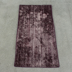 Vintage Rug, Turkish Rug, 2x4 Small Rugs, Overdyed Anatolian Rug, Rugs For Bathroom, 1.7x3.3 ft Purple Rug, Neutral Vintage Oushak Rug,