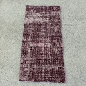 2x4 Small Rug, Turkish Rug, Vintage Rug, Overdyed Oushak Rug, Rugs For Entry, 1.5x3.3 ft Purple Rug, Boho Chic Turkish Rug, Door Mat Rug,