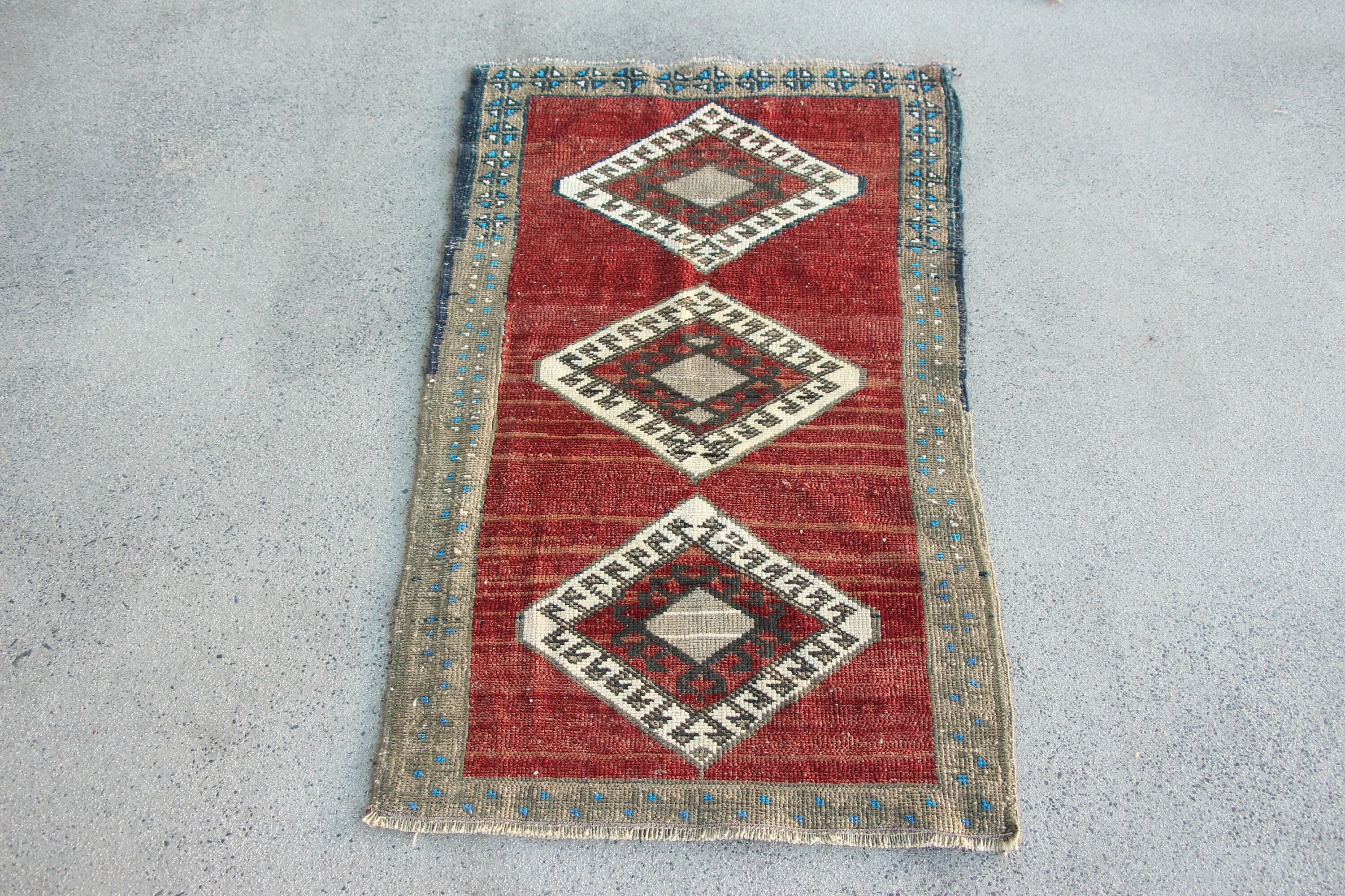 Small Rugs, Turkish Rug, Vintage Rug, Oushak Rugs, Rugs For Bathroom, 2.1x3.8 ft Purple Rug, Door Mat Rugs, Small Wool Rug, Entry Rug, 168
