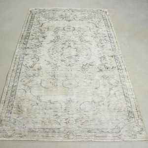 Turkish Rug, Vintage Rug, 4x6 Area Rugs, Anatolian Rugs, Rugs For Living Room, 3.8x6.5 ft Green Rug, Colorful Area Rug, Vintage Area Rug,