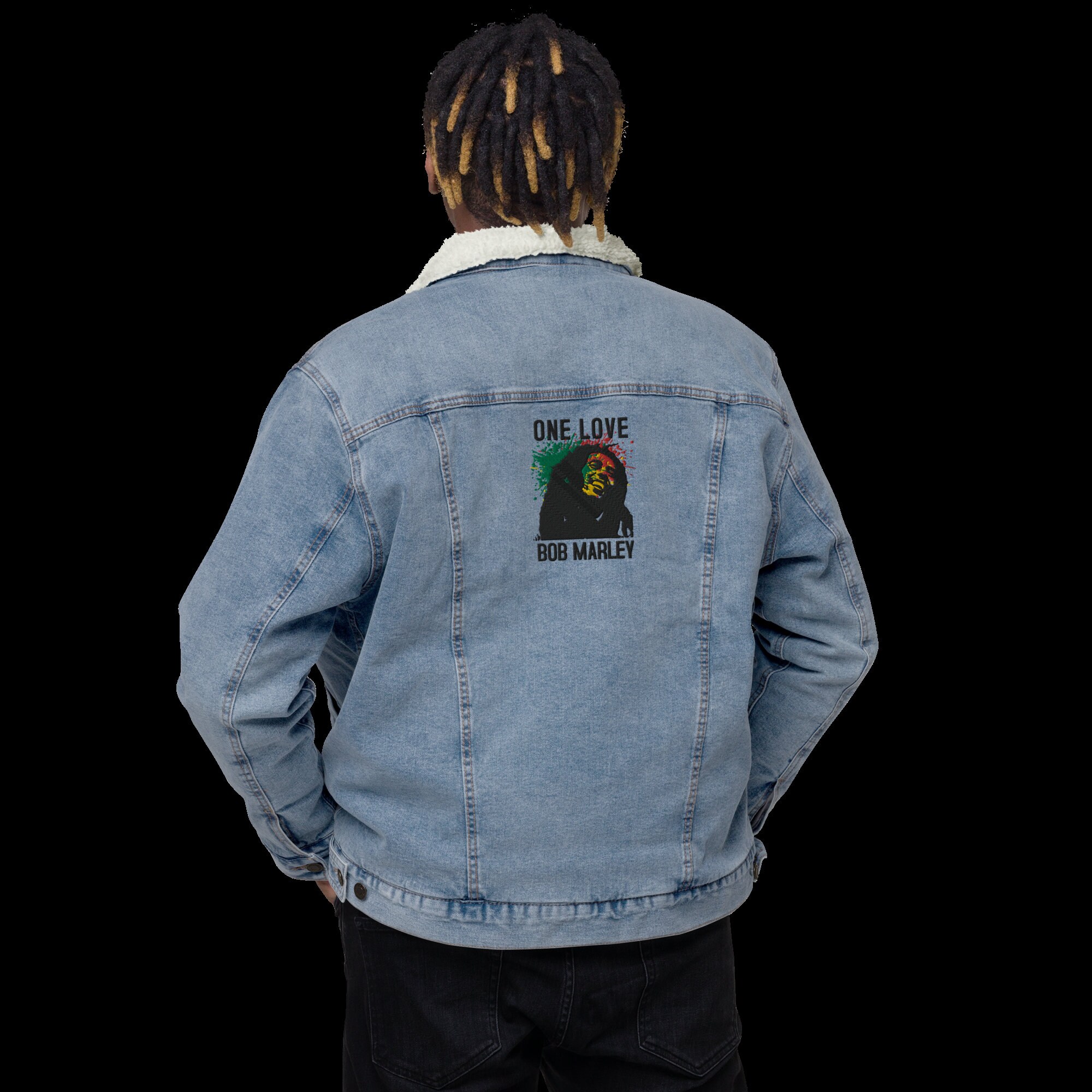 Bob Marley Denim Jacket - Etsy Bob Marley Denim Jacket - Etsy