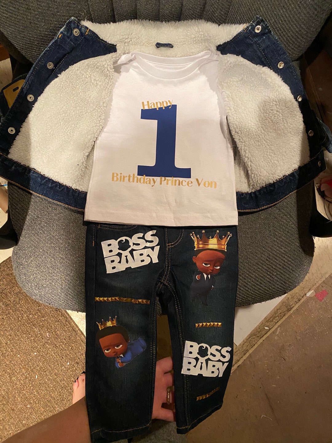 Custom Melanin Boss Baby Outfit Etsy