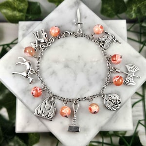 Hephaestus Charm Bracelet, Greek God, Greek Mythology, Devotional Deity Based Jewelry, Hellenic, Pagan