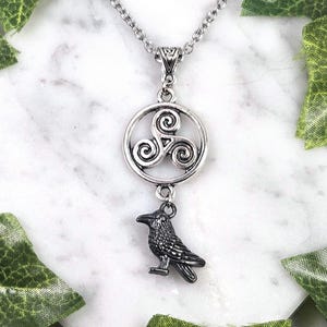 The Morrigan necklace, Celtic Mythology, Irish Goddes