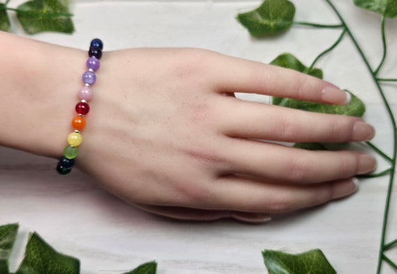 Bracelet De Cheville Boho Chic En Perles De Cristal Arc-en-Ciel Avec Pendentif Vintage Multicolore - Élégant Et Coloré Pour Femmes