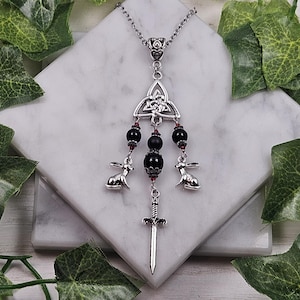 Andraste necklace, celtic goddess, celtic mythology inspired jewelry, devotional deity based