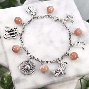 Apollo charm bracelet, greek mythology, greek god, hellenic jewelry