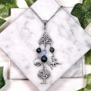 Danu necklace, celtic mythology, devotional jewelry, Irish goddess