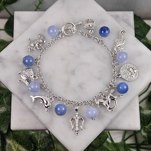 Poseidon Charm Bracelet, Greek God, Greek Mythology, Devotional Deity Based Jewelry, Hellenic