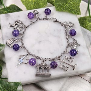 Zeus charm bracelet, greek mythology inspired jewelry, greek god, devotional bracelet