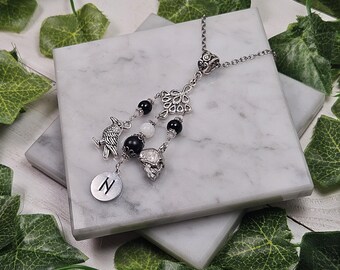 Hel necklace, norse goddess, norse mythology, deity based wire wrapped jewelry