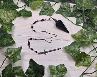 Das Morrigan-Pendel, Medium lesen, Sprechen mit den Geistern, magisches Geschenk, keltische Göttin, Pendeln, Wahrsagen, Altar, Gottheitsarbeit